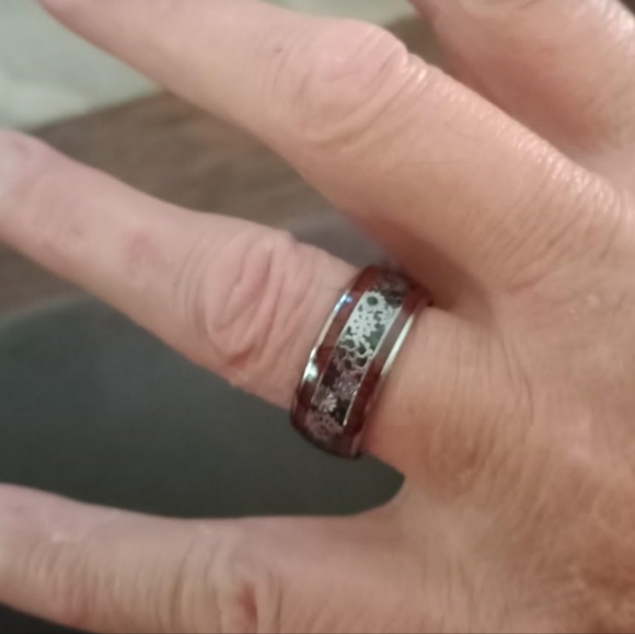 COPY - New Stainless steel woodgrain 8mm Steam punk gears ring - Picture 6 of 9